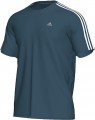 ADIDAS Ess 3S Herren Light Crew Tee/T-Shirt Dunkelblau/Weiß