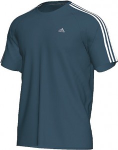ADIDAS Ess 3S Herren Light Crew Tee/T-Shirt Dunkelblau/Weiß